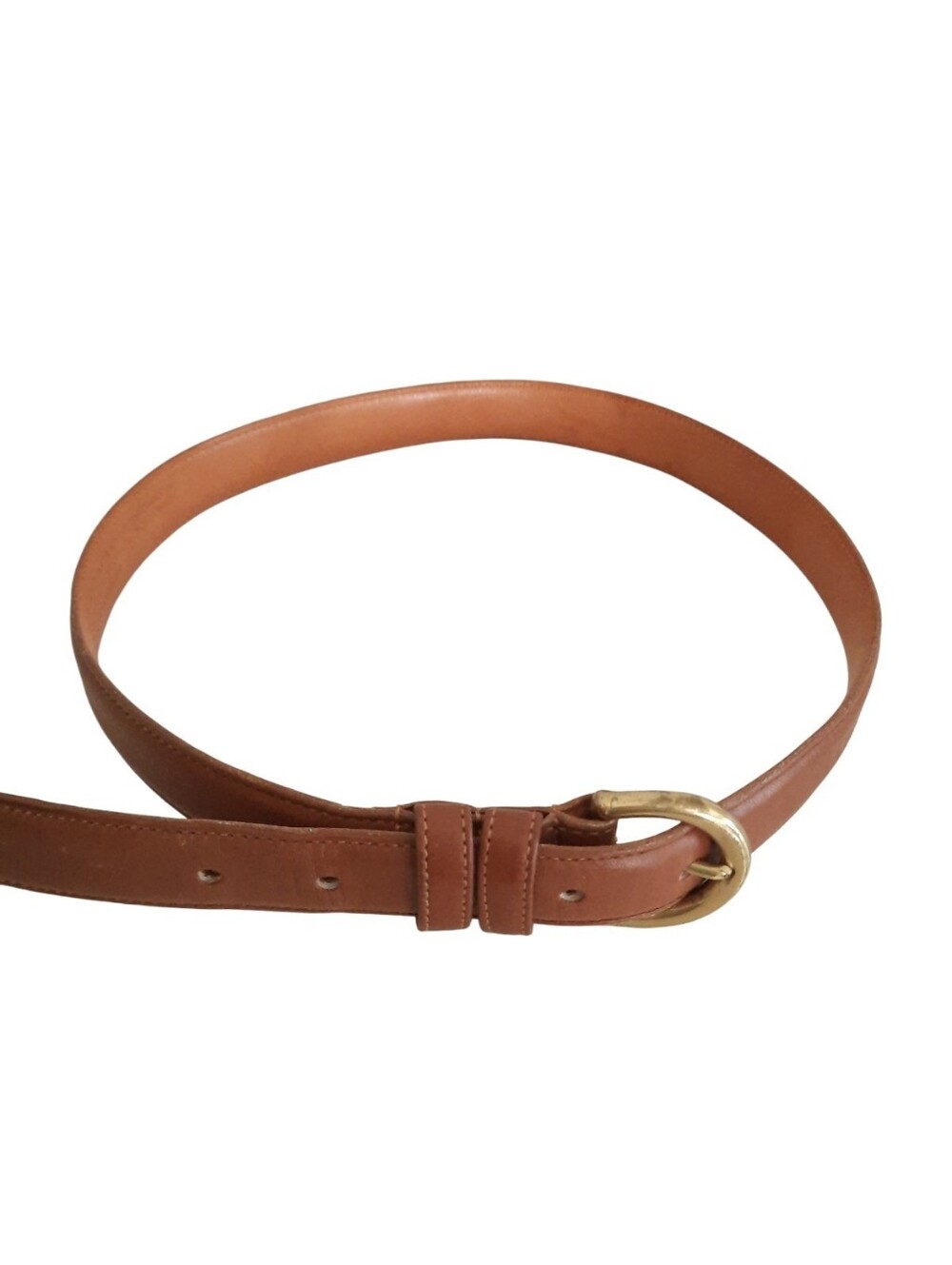 Coach Vintage British Tan Cowhide Leather Belt Brass Buckle Womens Size Medium